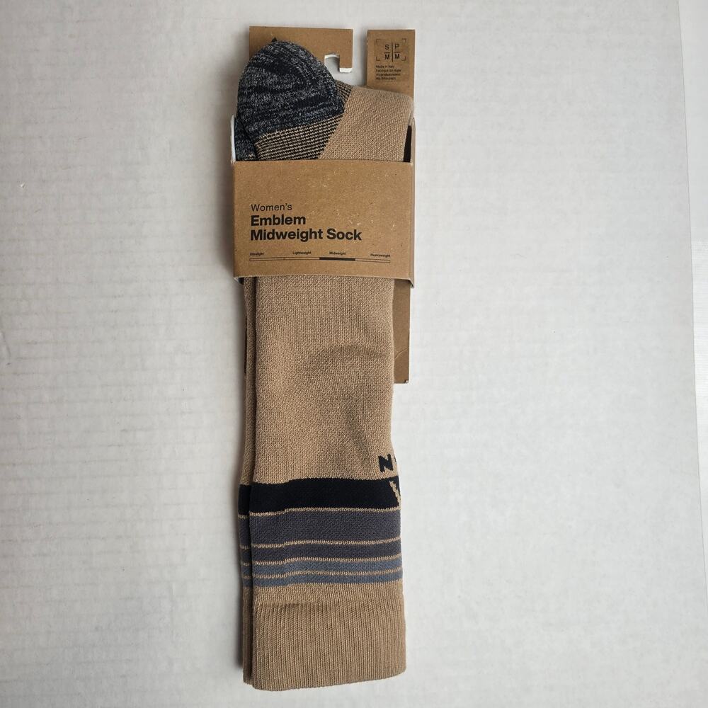 Burton Womens Size S/M (4-6.5) Emblem Midweight Socks Summit Taupe